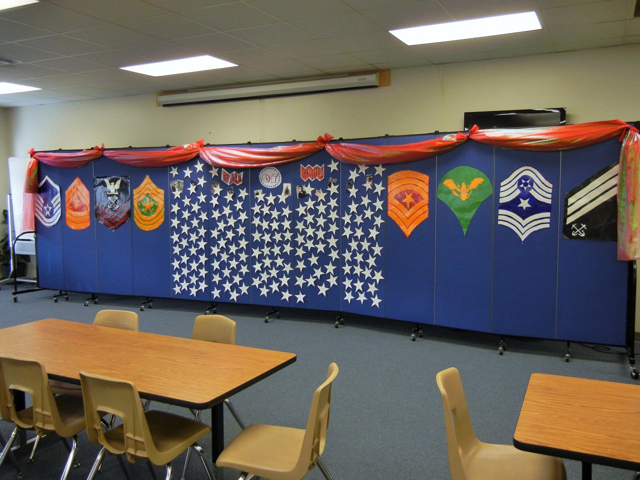 Veterans Day Classroom Tribute Screenflex Portable Room Dividers