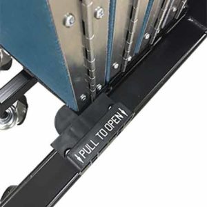 Storage latch secures panels together for compact storage
